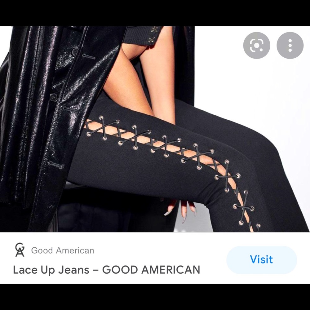 Good American - Good Legs Lace Up Jeans